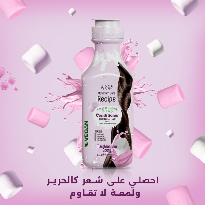 Eva Optimum Care Recipe Silk & Shine Blend Conditioner Marshmallow Scent 350 Ml - Image 5